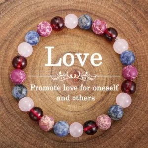 love bracelet multi-color natural stone attracts good luck and love