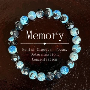 Blue Fire Agate Clarity Bracelet | Water Element Wisdom for Wealth & Calm