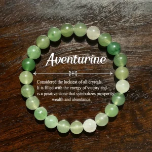 Natural Stone Green Aventurine Beaded Bracelet